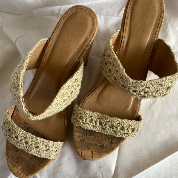 Boho Platform Slip On Wedges - US 7.5 - Picture 2 of 4